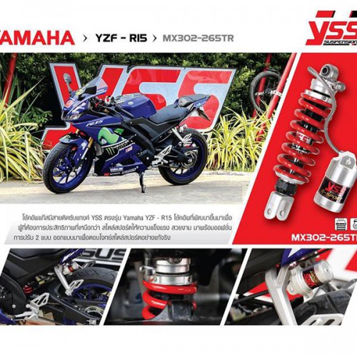 Phuộc Sau YSS G-SERIES Yamaha R15 【MO302-265T-19-859】 , Hàng Thái Order