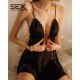 Đầm Lụa Ngủ 2 Dây Sexy Phối Ren H9171