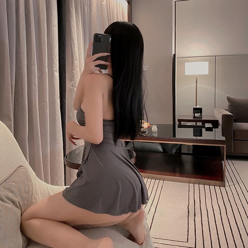 Đầm Ngủ 2 Dây Sexy Chất Thun Su Co Dãn H9081