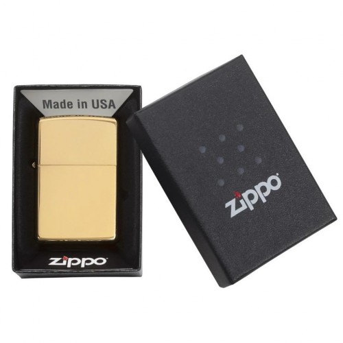 Bật Lửa Zippo Màu Vàng Đồng Trơn Model 254B