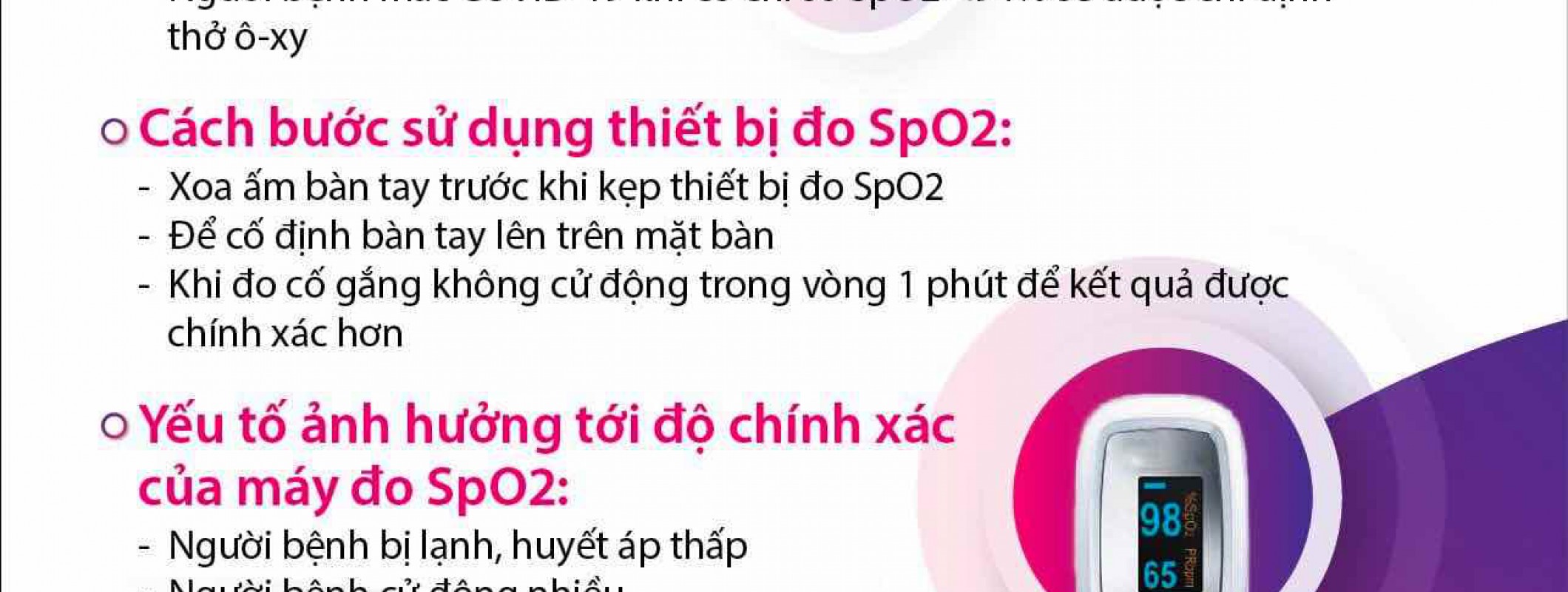 Những Lưu Ý Khi Sử Dụng Thiết Bị Đo SpO2