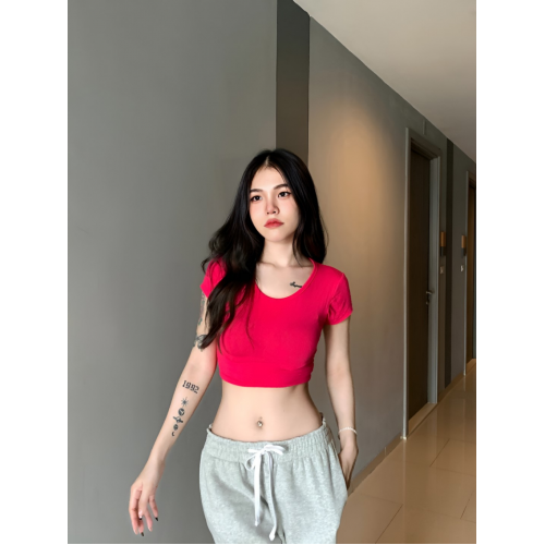 Áo thun tay ngắn crop top hàng  Thái Lan