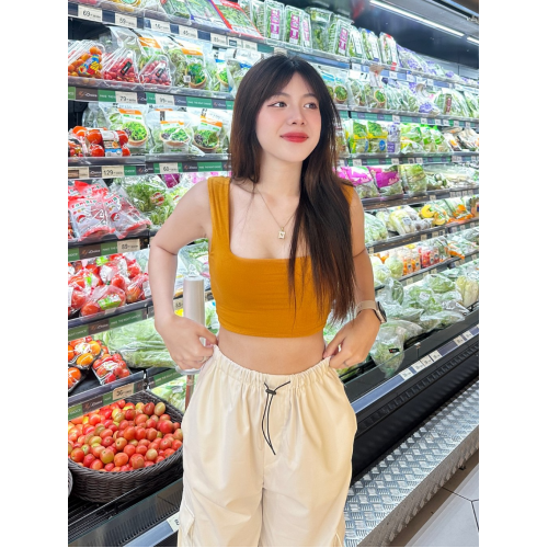 Áo crop top, vải rayon dày dặn order từ Thái Lan