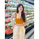 Áo crop top, vải rayon dày dặn order từ Thái Lan