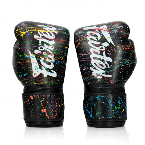 Găng tay đấm bốc mẫu BGV14 Black Painter Fairtex, sản xuất tại Thái Lan