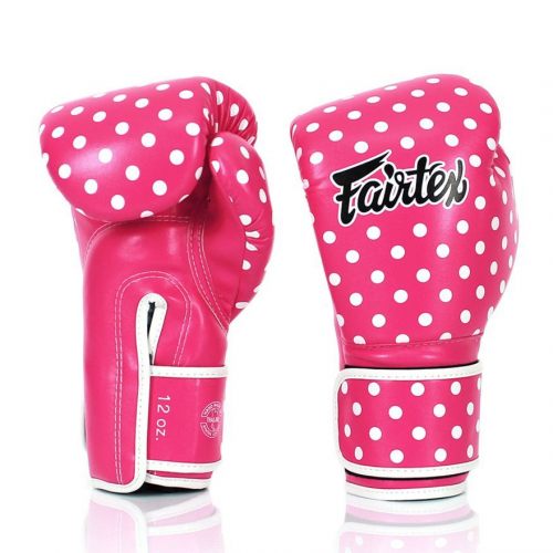 Găng tay đấm bốc BGV14P chấm bi Fairtex hàng chính hãng Thái Lan