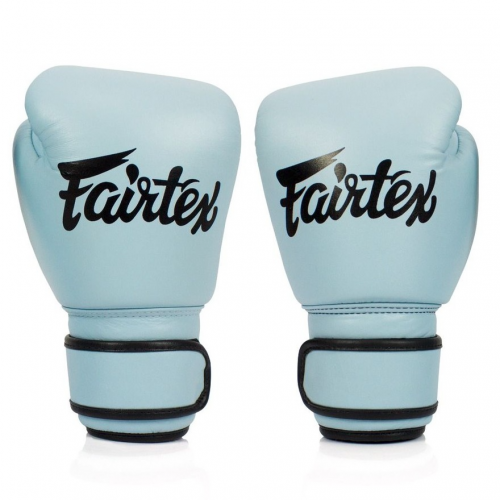 Găng tay đấm bốc mẫu BGV20 da thật màu xanh nhạt Fairtex Thái Lan chính hãng