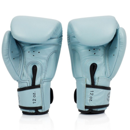 Găng tay đấm bốc mẫu BGV20 da thật màu xanh nhạt Fairtex Thái Lan chính hãng