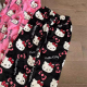 Quần pijama Daishen1, vải lông cừu co giãn, họa tiết hoạt hình mèo con dễ thương hàng Thái Lan