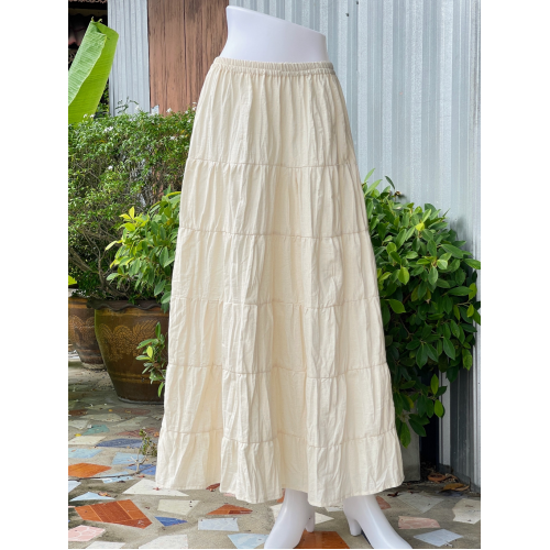 Chân váy xòe 6 tầng chất cotton salu, free size made in Thái Lan