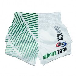 Mẫu quần short đấm bốc BS1923 Fairtex màu trắng hàng order từ Thái Lan