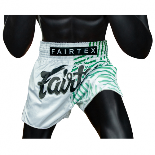 Mẫu quần short đấm bốc BS1923 Fairtex màu trắng hàng order từ Thái Lan