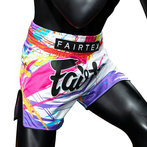 Mẫu quần short đấm bốc BS1933 Fairtex World Music White hàng Thái order