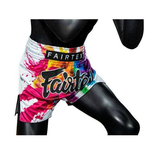 Mẫu quần short đấm bốc BS1939 Fairtex Funky Soul màu trắng, madei in Thái Lan