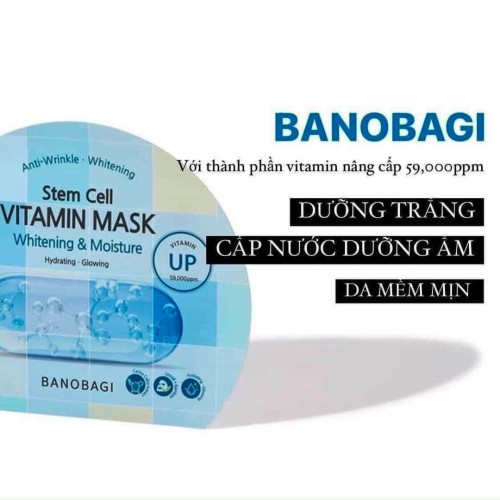 Hộp 10 Miếng Mặt Nạ Giấy Vitamin Banobagi Mask Hàn Quốc