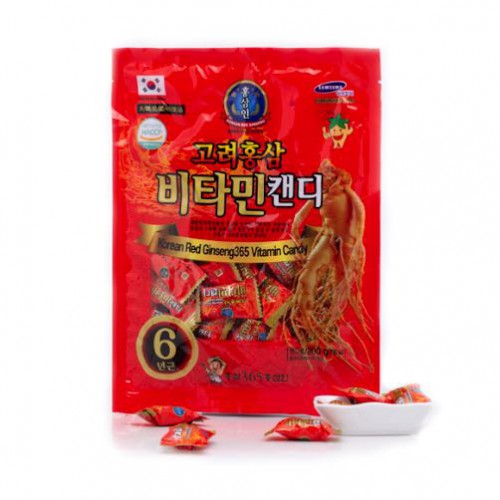 Kẹo Hồng Sâm 365 Vitamin 200g Hàn Quốc giúp giảm căng thẳng, mệt mỏi
