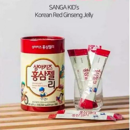 Thạch Hồng Sâm Baby SANGA Kids Hàn Quốc Nhập Khẩu [20g x 30 gói] - Món ăn vặt cực kỳ bổ dưỡng cho trẻ nhỏ