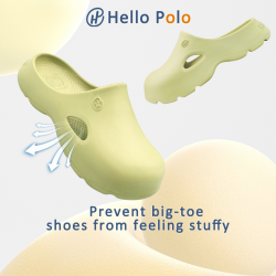 Dép Hello Polo nữ  HP8006W mũi to tăng chiều cao đế dày chống trơn trượt 