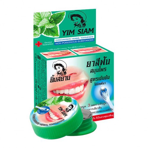 Kem Tẩy Trắng Răng Thảo Dược Yim Siam Herbal Toothpaste 25g Thái Lan