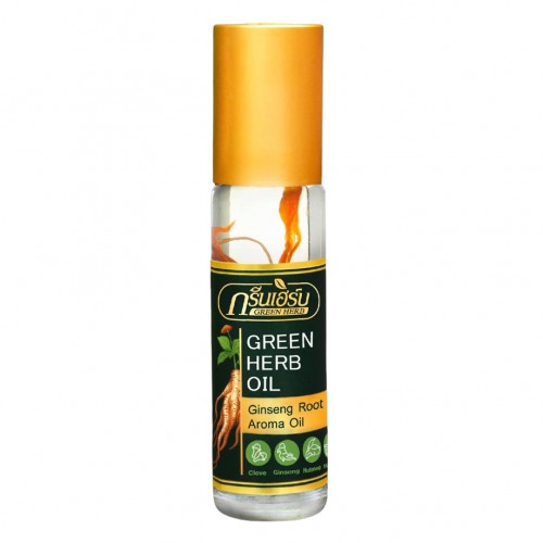 Dầu Lăn Thảo Dược Nhân Sâm Green Herb Oil 8ml Thái Lan