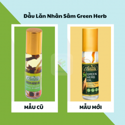 Dầu Lăn Thảo Dược Nhân Sâm Green Herb Oil 8ml Thái Lan