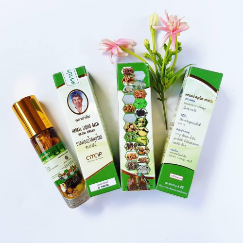 Dầu Lăn Thảo Dược 22 Vị Herbal Liquid Balm Yatim Brand Otop Thái Lan