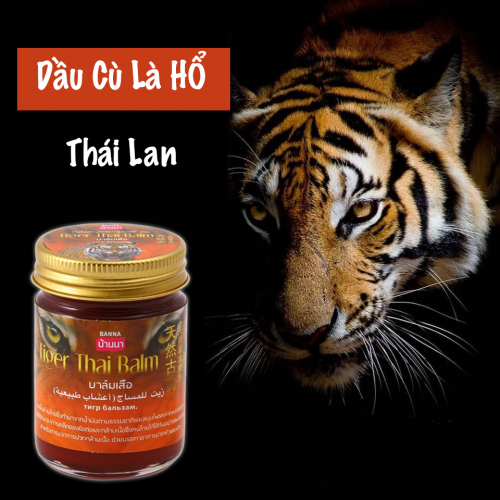 Combo 3 Chai Dầu Cù Là Hổ Banna Tiger Thai Balm 50g Thái Lan [Không Có Hộp]