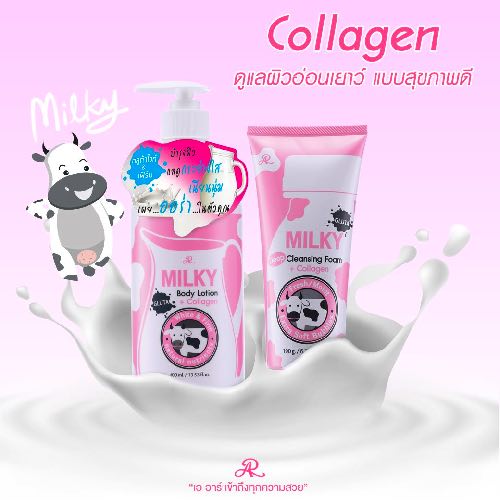 Bộ Sữa Tắm Trắng Da & Rửa Mặt Gluta Milky Thái Lan 800ml