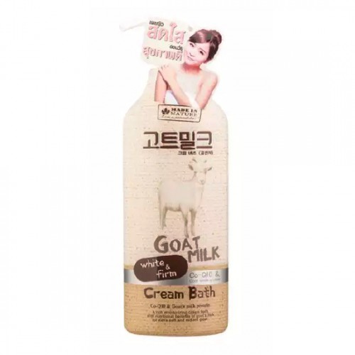 Kem Tắm Sữa Dê Made In Nature Goat Milk Cream Bath 450ml Thái Lan