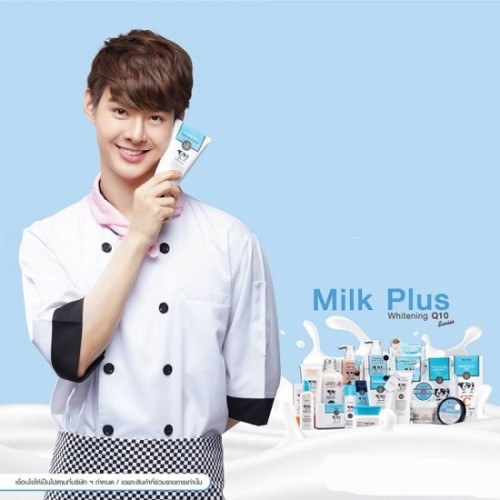 Sữa Rửa Mặt Trắng Da Con Bò Scentio Milk Plus Q10 100ml Thái Lan [Tặng kèm Lotion Hokkaido]