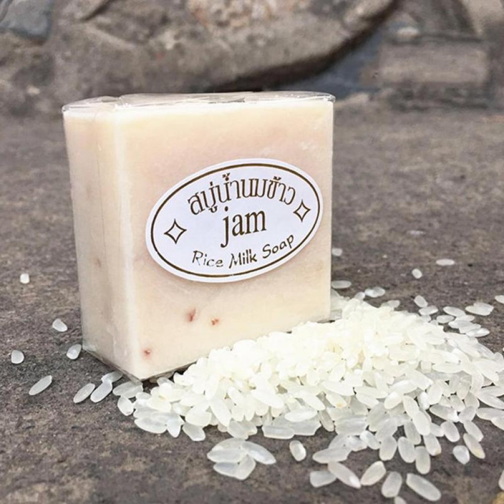 Xà Phòng Kích Trắng Da Cám Gạo Thái Lan Jam Rice Milk Soap