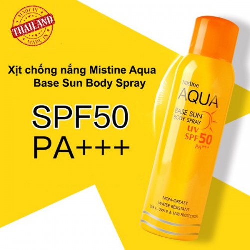 Xịt Chống Nắng Mistine Aqua Base Sun Body Spray SPF 50 PA+++