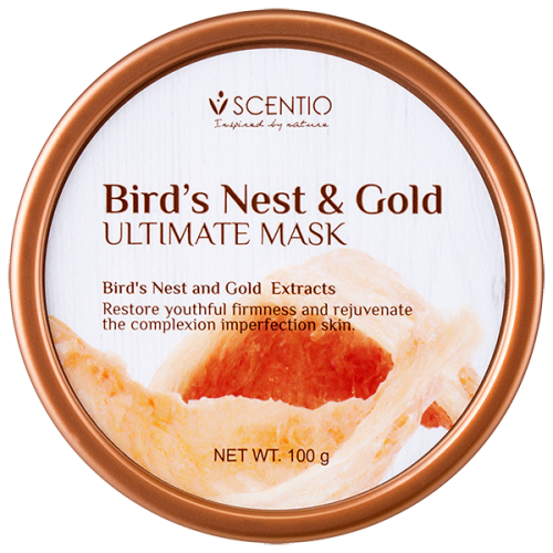 Mặt Nạ Tổ Yến Scentio Bird's Nest & Gold Ultimate Mask 100g Thái Lan [Tặng kèm Lotion Hokkaido]