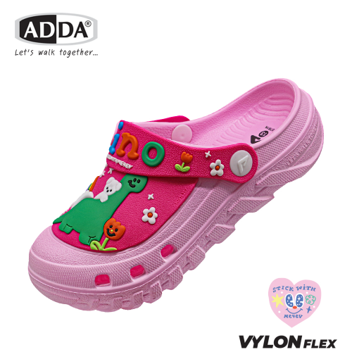 Dép ADDA Vylon Flex, giày lười trẻ em, họa tiết Stickwithme4ev, mẫu 57R14B1 size 11 đến 3