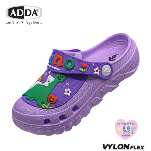 Dép ADDA Vylon Flex, giày lười trẻ em, họa tiết Stickwithme4ev, mẫu 57R14B1 size 11 đến 3