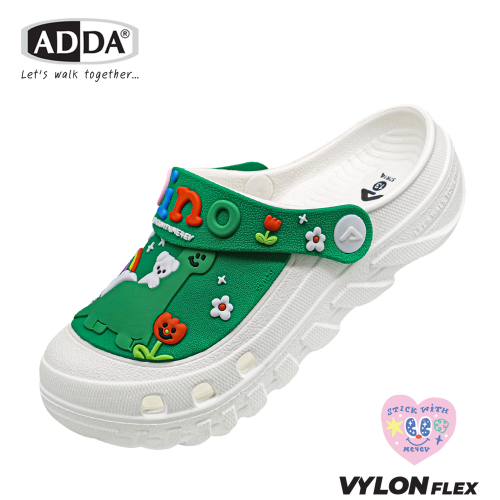 Dép ADDA Vylon Flex, giày lười trẻ em, họa tiết Stickwithme4ev, mẫu 57R14B1 size 11 đến 3