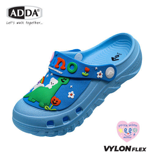 Dép ADDA Vylon Flex, giày lười trẻ em, họa tiết Stickwithme4ev, mẫu 57R14B1 size 11 đến 3