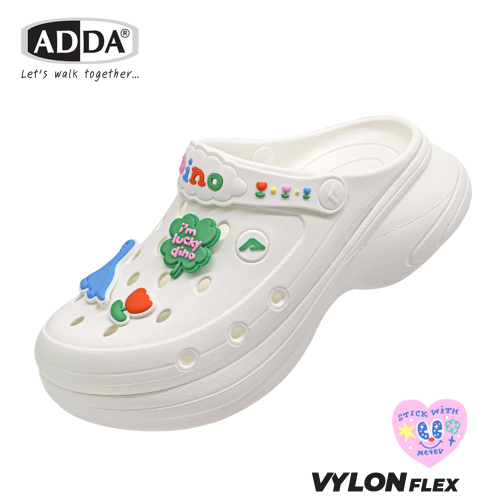 Giày lười nữ họa tiết Stickwithme4ev mẫu 58106W1 size 4 đến 6