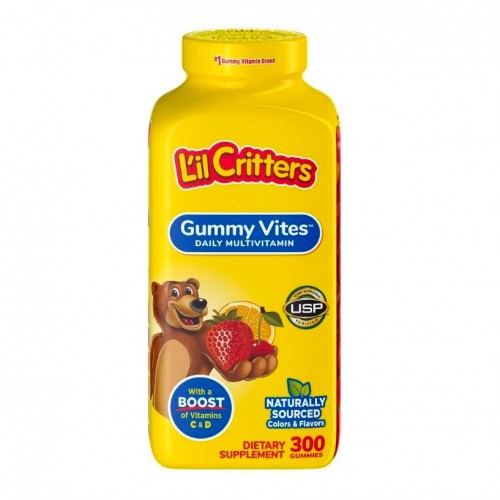 Kẹo Dẻo Bổ Sung Vitamin Và Khoáng Chất Cho Trẻ L'il Critters Gummy Vites 300 Viên Chính Hãng Mỹ