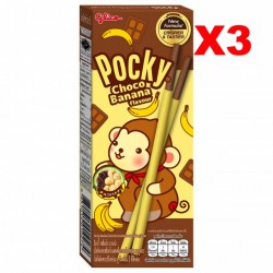 Combo 3 Hộp Bánh Que Chuối Socola Glico Pocky 25g Thái Lan