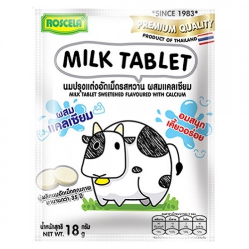 Kẹo Sữa Bò Bổ Sung Canxi Milk Tablet Vị Vani 18g Thái Lan