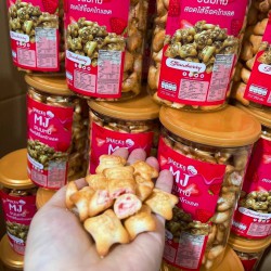 Bánh Gấu Snacks MJ Strawberry Vị Dâu Tây 250g Thái Lan