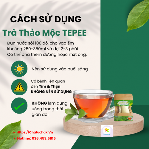 Trà Thảo Mộc Làm Giảm Đau Nhức Xương Khớp/Gút/Phong Thấp Tea Tepee nội địa Thái Lan