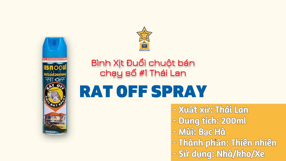 Giá thành của thuốc xịt chuột Thái Lan là bao nhiêu?
