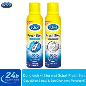 Dung dịch xịt khử mùi giày và chân Scholl Fresh Step