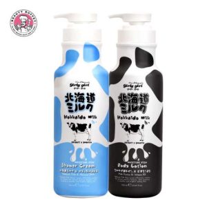 Combo Trắng Da Sữa Bò Girly Girl Hokkaido Milk 700ml Thái Lan