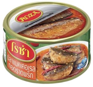 Hộp Cá Thu Chiên Sốt Chua Cay Roza 140g Thái Lan