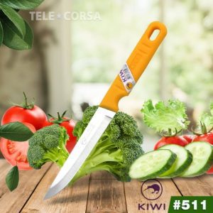 Dao Thái Gọt Trái Cây Cán Nhựa Vàng Mũi Nhọn Kiwi 511 Thái Lan [Cán Đỏ]
