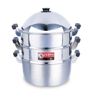 Bộ Nồi Hấp Inox 3 Tầng Có Xửng Hấp Zebra Thái Lan