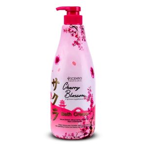 Kem Tắm Dưỡng Trắng Da Scentio Cherry Blossom Bath Cream 700ml Thái Lan